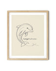'Be Playful and Curious' DOLPHIN Positive Affirmation Art Print - Short Affirmation