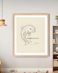 'Be Playful and Curious' DOLPHIN Positive Affirmation Art Print - Short Affirmation