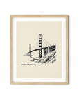 'Embrace The Journey' GOLDEN GATE BRIDGE Positive Affirmation Art Print - Short Affirmation