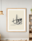 'Embrace The Journey' GOLDEN GATE BRIDGE Positive Affirmation Art Print - Short Affirmation