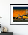 SAN FRANCISCO GOLDEN GATE BRIDGE AT SUNSET POSTER