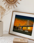 SAN FRANCISCO GOLDEN GATE BRIDGE AT SUNSET POSTER