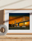 SAN FRANCISCO GOLDEN GATE BRIDGE AT SUNSET POSTER