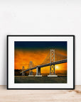 SAN FRANCISCO GOLDEN GATE BRIDGE AT SUNSET POSTER