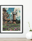 SAN FRANCISCO GOLDEN GATE PARK WINDMILL POSTER