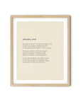 366 Daily Mindfulness Nature Poem Minimalist Print - January 2nd