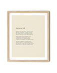 366 Daily Mindfulness Nature Poem Minimalist Print - January 3rd