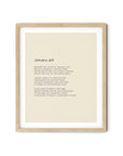 366 Daily Mindfulness Nature Poem Minimalist Print - January 4th