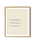 366 Daily Mindfulness Nature Poem Minimalist Print - January 7th