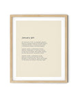 366 Daily Mindfulness Nature Poem Minimalist Print - January 9th