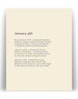 366 Daily Mindfulness Nature Poem Minimalist Print - January 9th