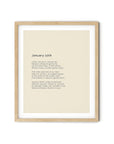 366 Daily Mindfulness Nature Poem Minimalist Print - January 10th