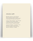 366 Daily Mindfulness Nature Poem Minimalist Print - January 13th