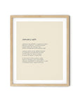 366 Daily Mindfulness Nature Poem Minimalist Print - January 14th