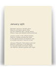 366 Daily Mindfulness Nature Poem Minimalist Print - January 15th