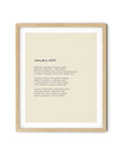 366 Daily Mindfulness Nature Poem Minimalist Print - January 20th