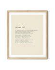 366 Daily Mindfulness Nature Poem Minimalist Print - January 21st