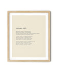 366 Daily Mindfulness Nature Poem Minimalist Print - January 24th
