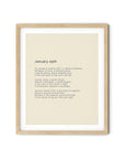 366 Daily Mindfulness Nature Poem Minimalist Print - January 25th