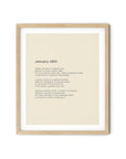 366 Daily Mindfulness Nature Poem Minimalist Print - January 26th