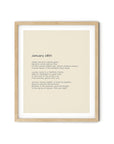 366 Daily Mindfulness Nature Poem Minimalist Print - January 28th