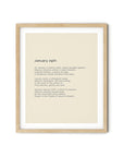 366 Daily Mindfulness Nature Poem Minimalist Print - January 29th