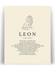 LEON - Name Art Print
