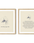 'Embrace The Pace of Your Bloom' ORCHID Positive Affirmation Art Print - Set of 2 Prints