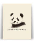 'Celebrate The Beautiful Contrasts of Life' PANDA Positive Affirmation Art Print - Short Affirmation