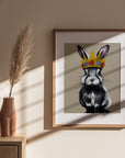 CROWN RABBIT BUNNY POSTER