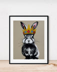 CROWN RABBIT BUNNY POSTER