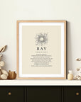 RAY -  Name Art Print
