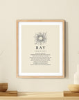 RAY -  Name Art Print