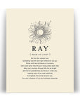 RAY -  Name Art Print