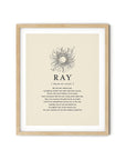 RAY -  Name Art Print