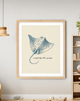 'Navigate Life With A Purpose' BLUESPOTTED RIBBONTAIL RAY Positive Affirmation Art Print - Short Affirmation