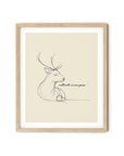 'Cultivate Inner Peace' REINDEER Positive Affirmation Art Print - Short Affirmation