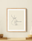 'Cultivate Inner Peace' REINDEER Positive Affirmation Art Print - Short Affirmation