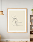 'Cultivate Inner Peace' REINDEER Positive Affirmation Art Print - Short Affirmation