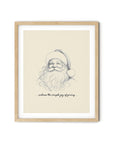 'Embrace The Simple Joy of Giving' SANTA CLAUSE Positive Affirmation Art Print - Short Affirmation