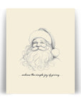 'Embrace The Simple Joy of Giving' SANTA CLAUSE Positive Affirmation Art Print - Short Affirmation