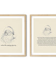 'Embrace The Simple Joy of Giving' SANTA CLAUSE Positive Affirmation Art Print - Set of 2 Prints