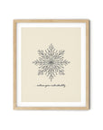 'Embrace Your Individuality' SNOWFLAKE Positive Affirmation Art Print - Short Affirmation