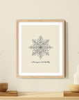 'Embrace Your Individuality' SNOWFLAKE Positive Affirmation Art Print - Short Affirmation