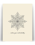 'Embrace Your Individuality' SNOWFLAKE Positive Affirmation Art Print - Short Affirmation