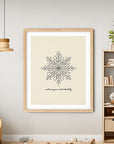 'Embrace Your Individuality' SNOWFLAKE Positive Affirmation Art Print - Short Affirmation