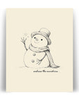 'Embrace The Sunshine' SNOWMAN Positive Affirmation Art Print - Short Affirmation