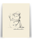 'Embrace The Sunshine' SNOWMAN Positive Affirmation Art Print - Short Affirmation