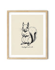 'Be Playful and Nuts' SQUIRREL Positive Affirmation Art Print - Short Affirmation