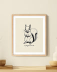 'Be Playful and Nuts' SQUIRREL Positive Affirmation Art Print - Short Affirmation